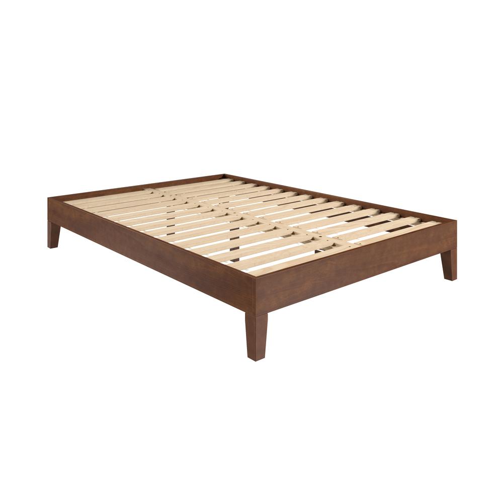 Celsie Nix Collection Full Size Platform Bed Natural Wood – Scandinavian Style with Clean Lines