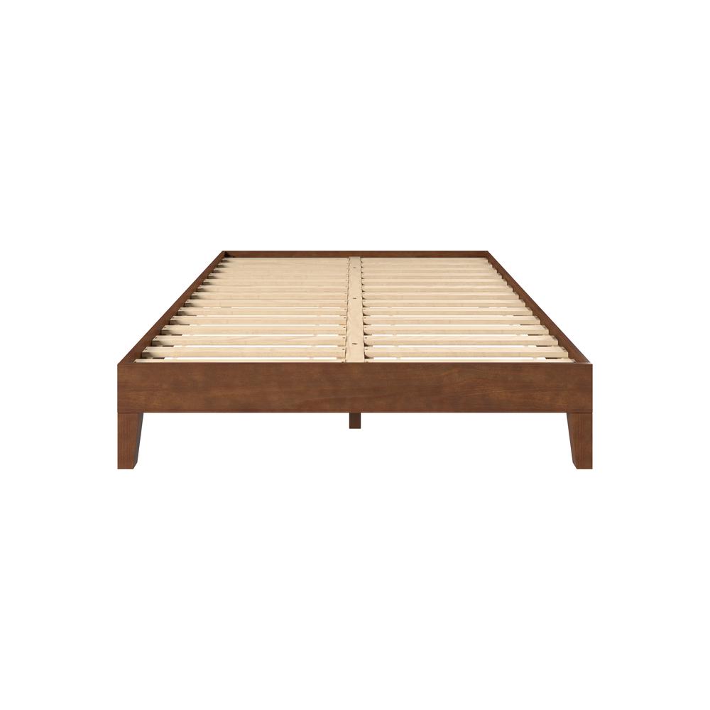 Celsie Nix Collection Full Size Platform Bed Natural Wood – Scandinavian Style with Clean Lines
