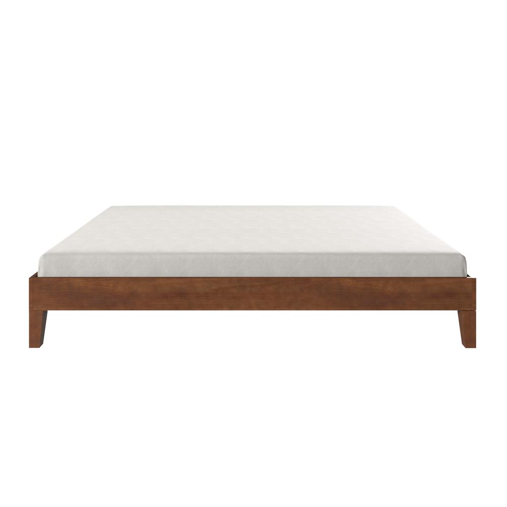 Celsie Nix Collection Full Size Platform Bed Natural Wood – Scandinavian Style with Clean Lines