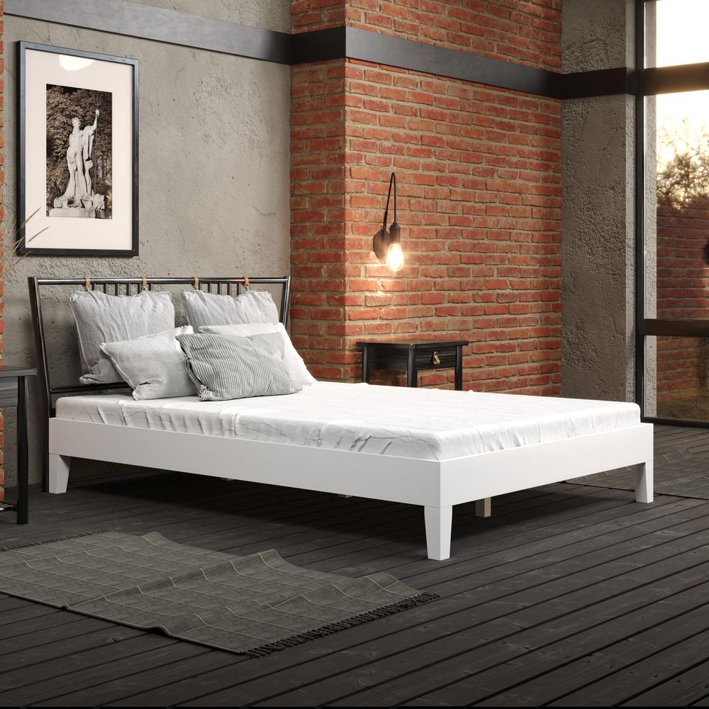 Nix Full Platform Bed White