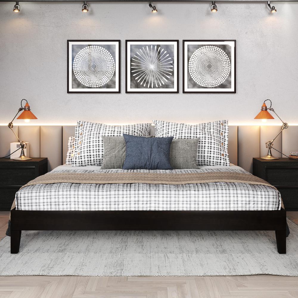 Nix King Platform Bed Black