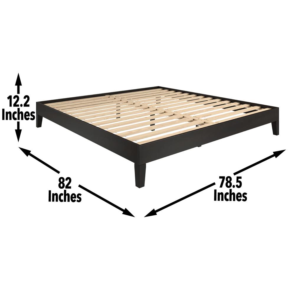 Nix King Platform Bed Black