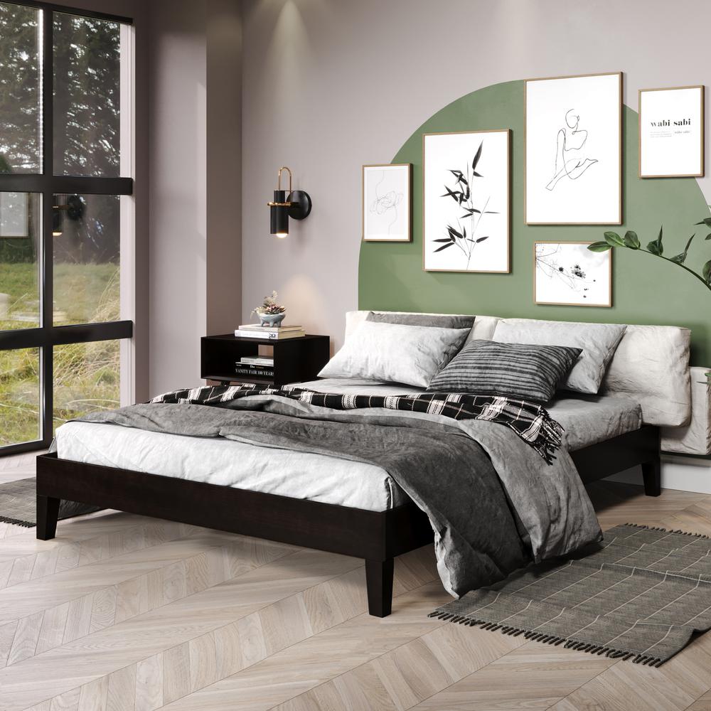 Nix Queen Platform Bed Black