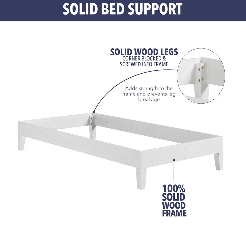 Nix Twin Platform Bed White
