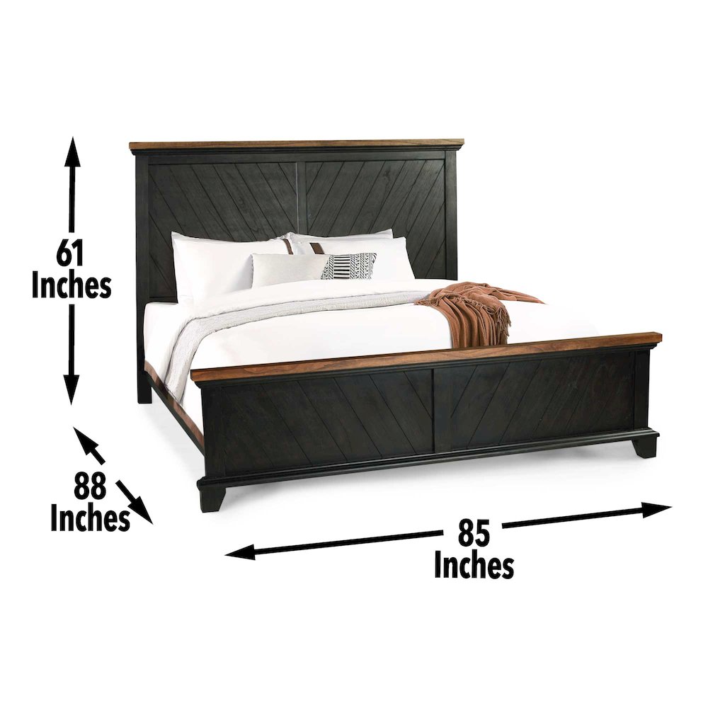 Mallison Bear Creek King Size Brown Bed – Distressed Wood Frame Rustic StyleBear Creek King Size Brown Bed – Distressed Wood Frame Rustic Style