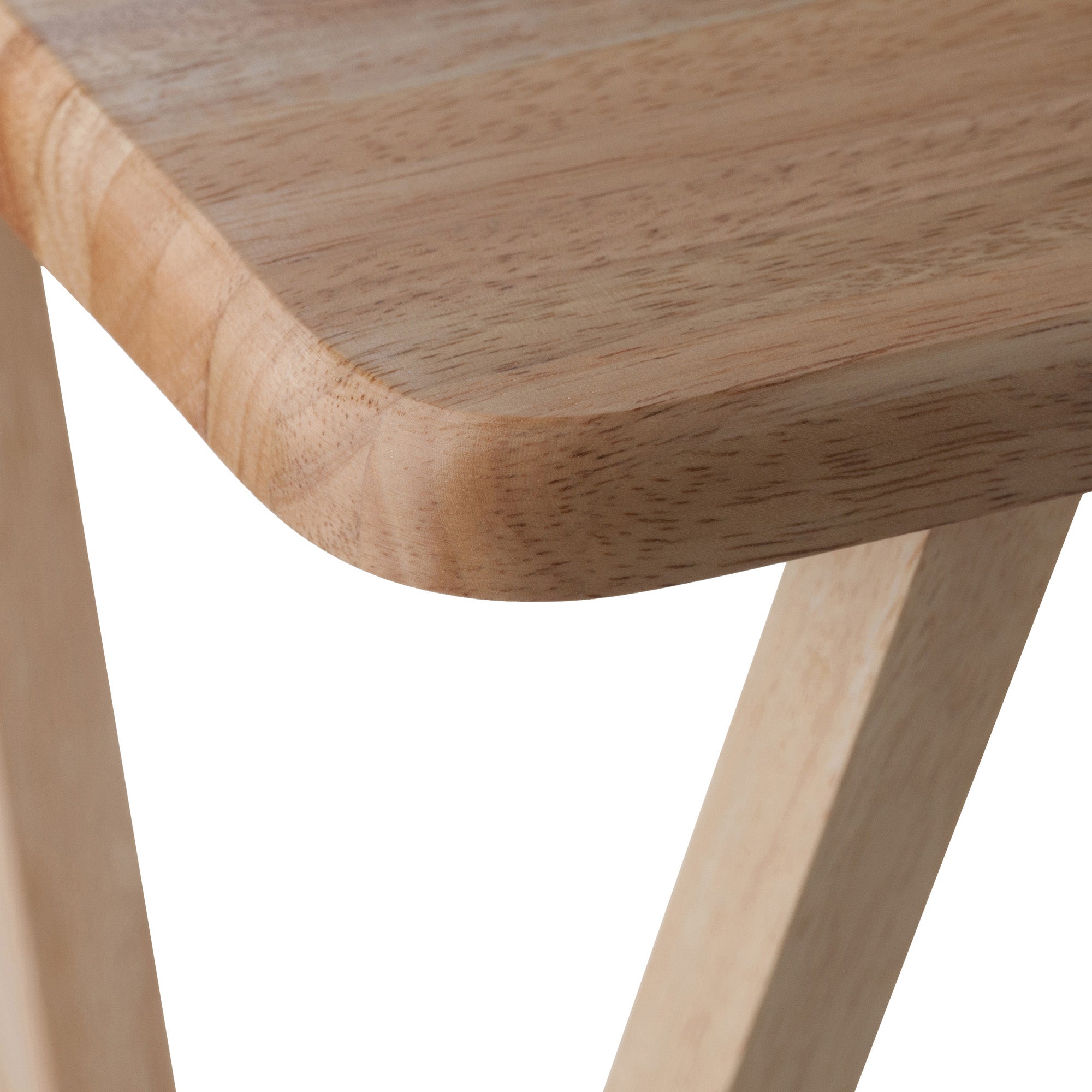 Isabelle Set of 4 Snack Tables with Mobile Stand and Removable Tray, Natural