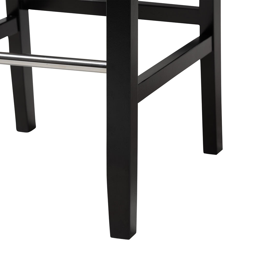 Libra White Modern Bar Stool with Nail Head Trim (Set of 2)