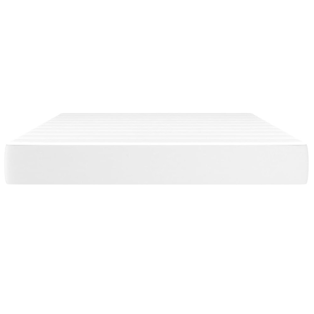 Premium Aurora Full White Faux Leather Bed – Modern Pocket Spring Comfort