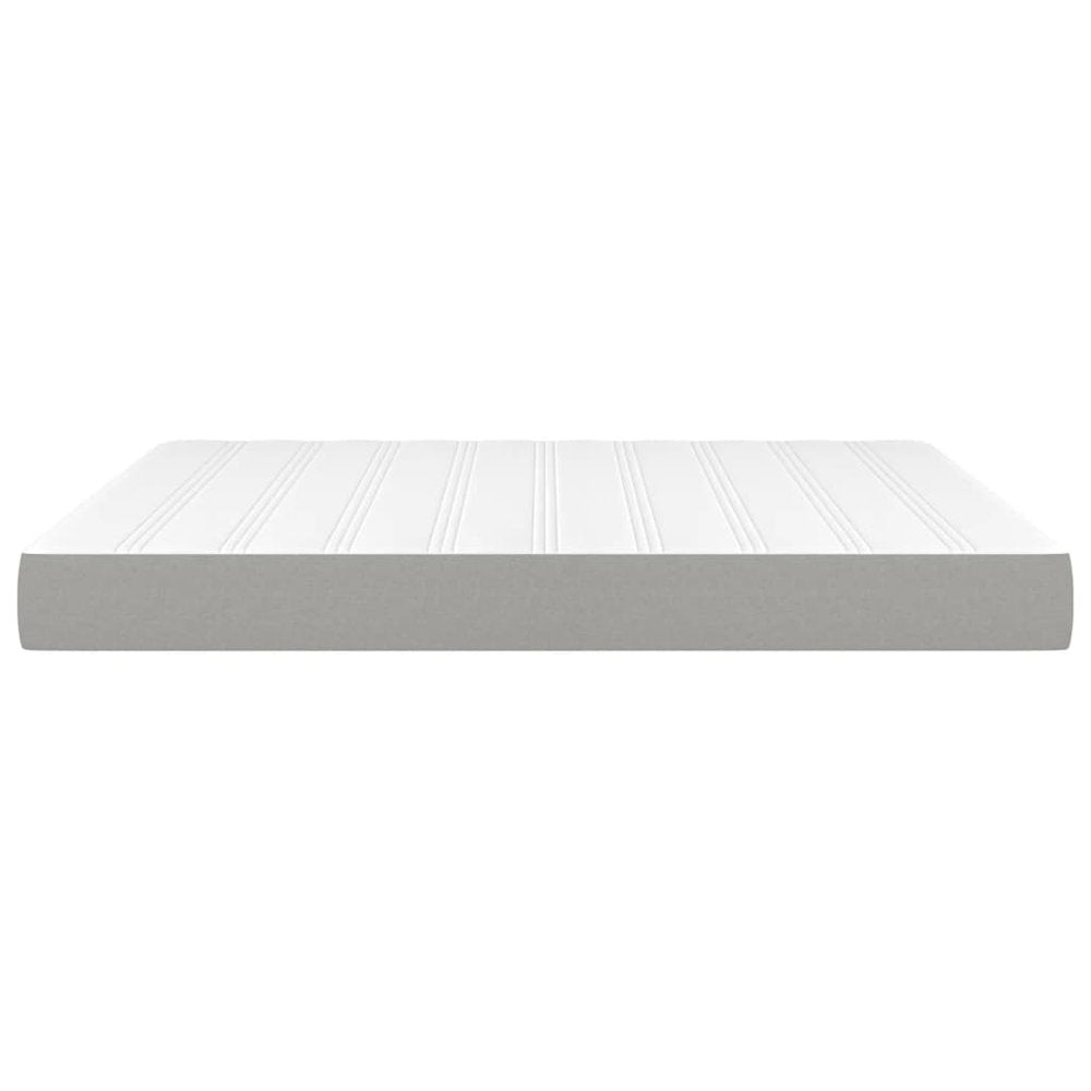 Hipster CloudRest Queen Size Pocket Spring Mattress Light Gray Fabric – Medium Firm Bed with Breathable Cover