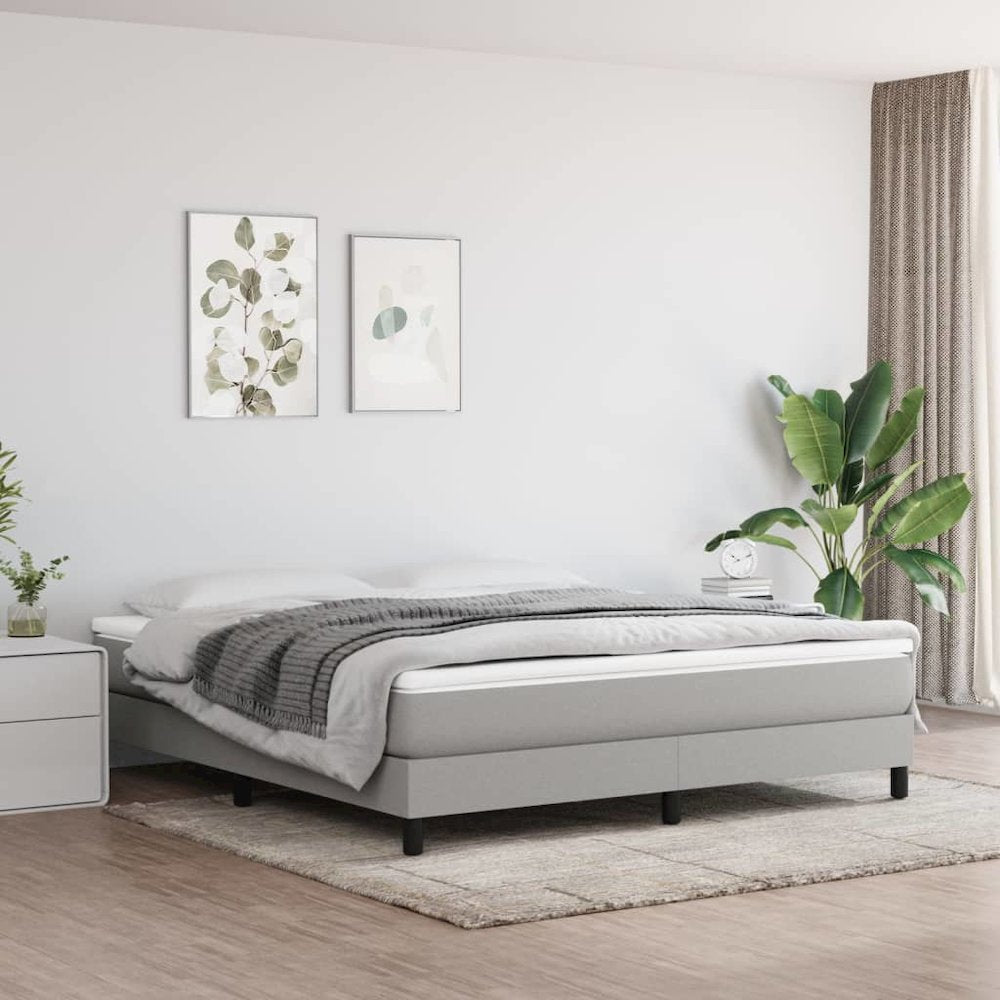 Bella EverRest King Light Gray Fabric Pocket Spring Mattress – Breathable Ergonomic Support