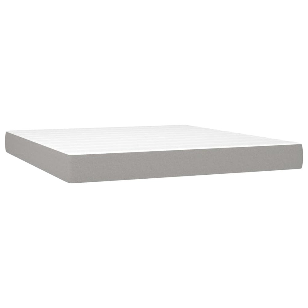 Cal Pocket Spring Collection California King Light Gray Fabric Mattress – 7.9" Pocket Coil Support