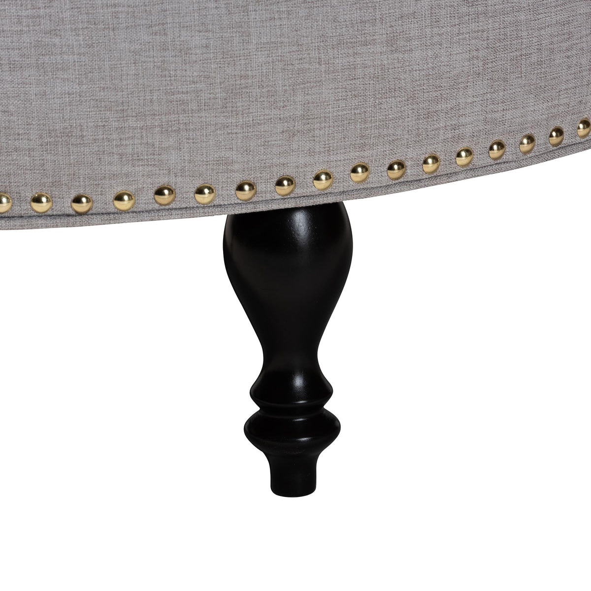 Palfrey Beige Linen Modern Tufted Ottoman