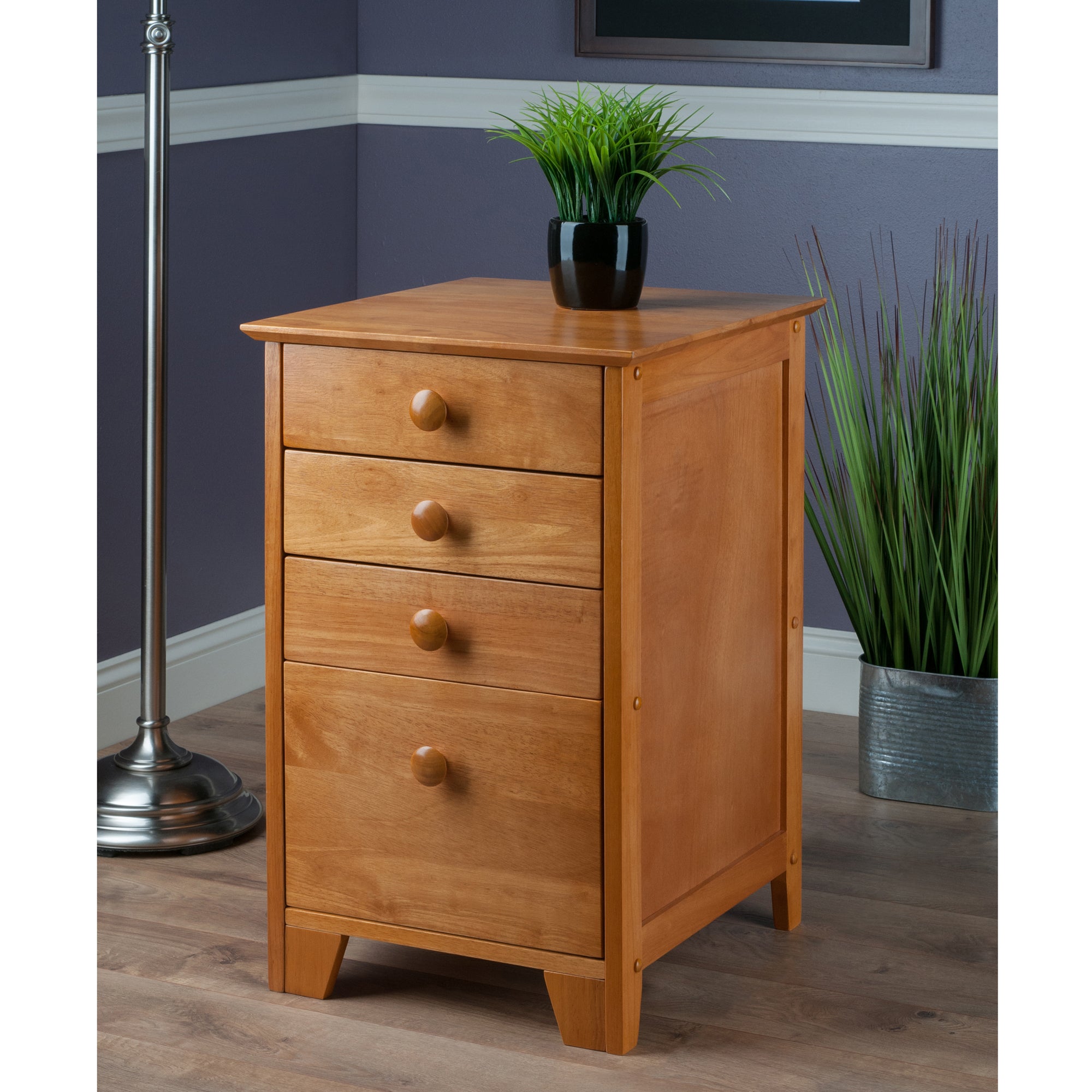 Studio Home Office File Cabinet, Honey