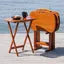Lucca 5-pc Snack Table Set, Teak