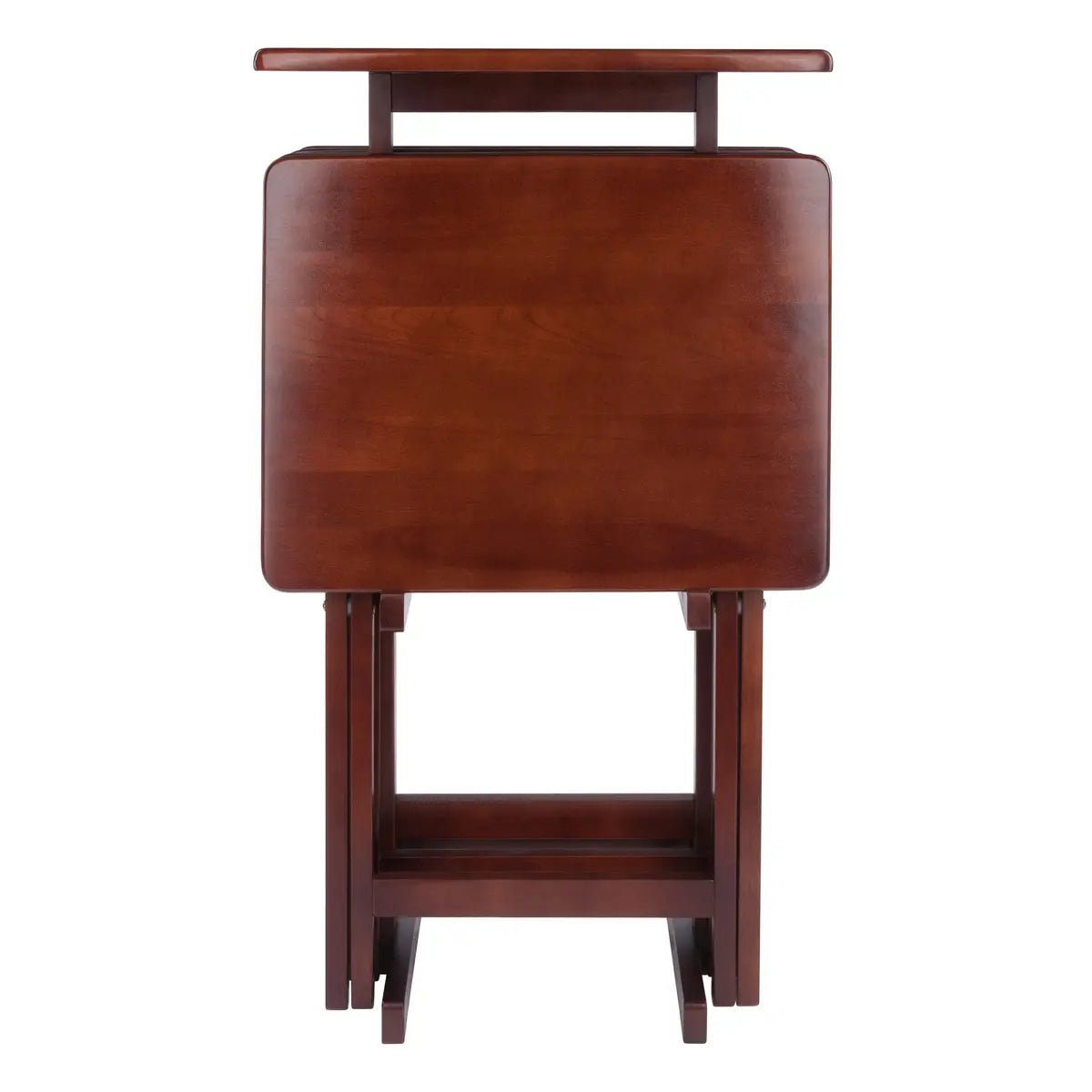 Riley 5-Pc Set Snack Table, Walnut Finish