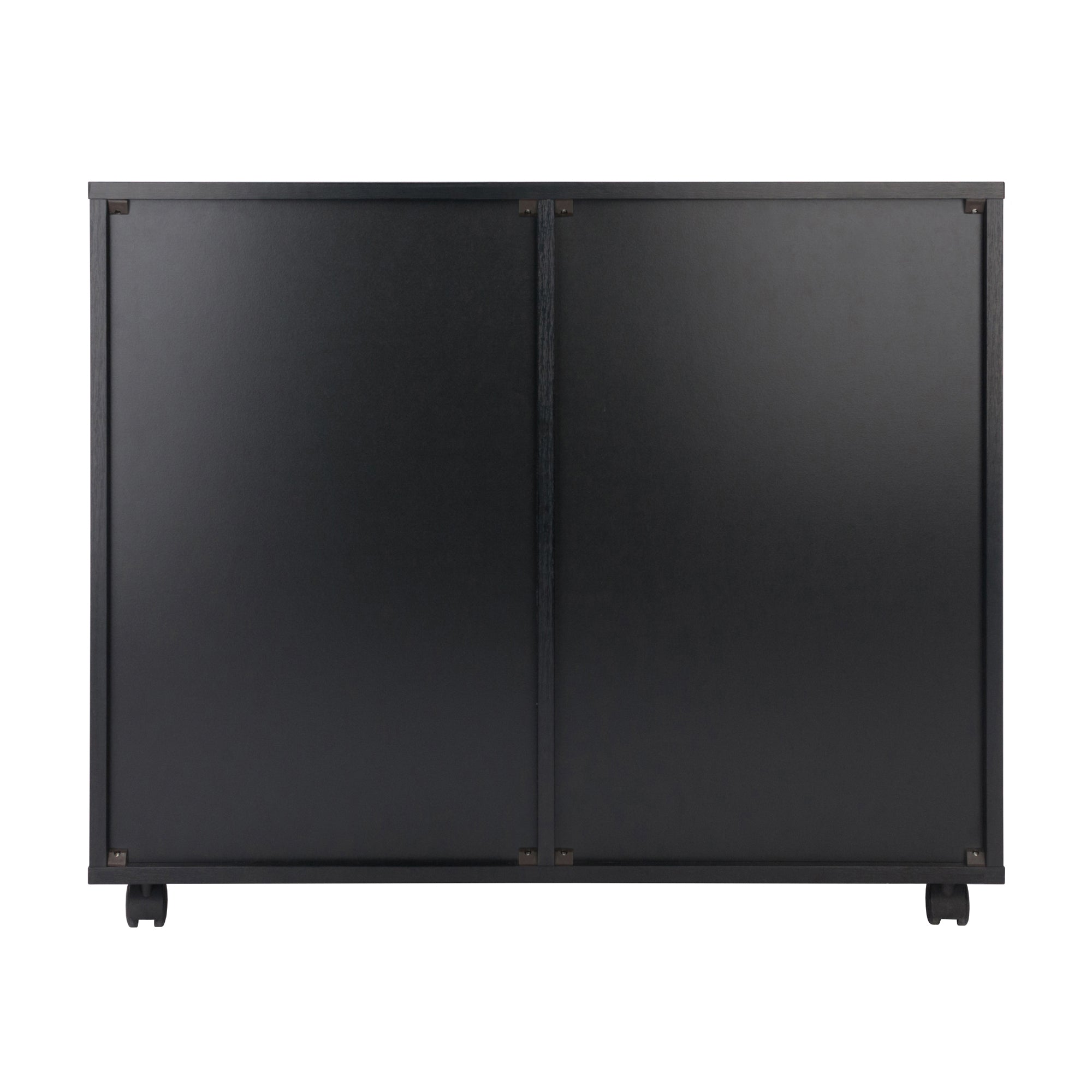 Halifax 2-Door, 4-Drawer Mobile Cabinet, Black