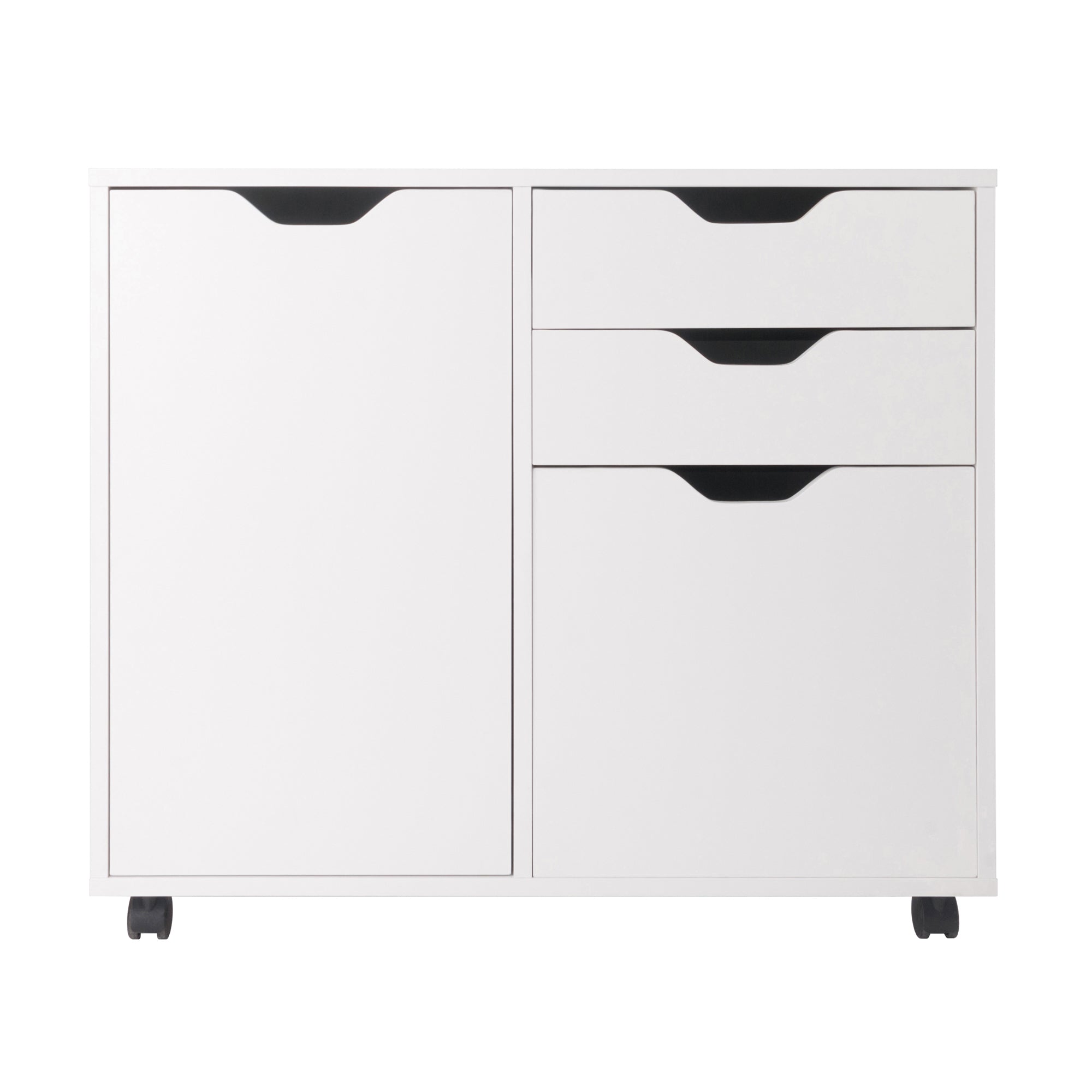 Halifax 2-Section Mobile Filing Cabinet, White