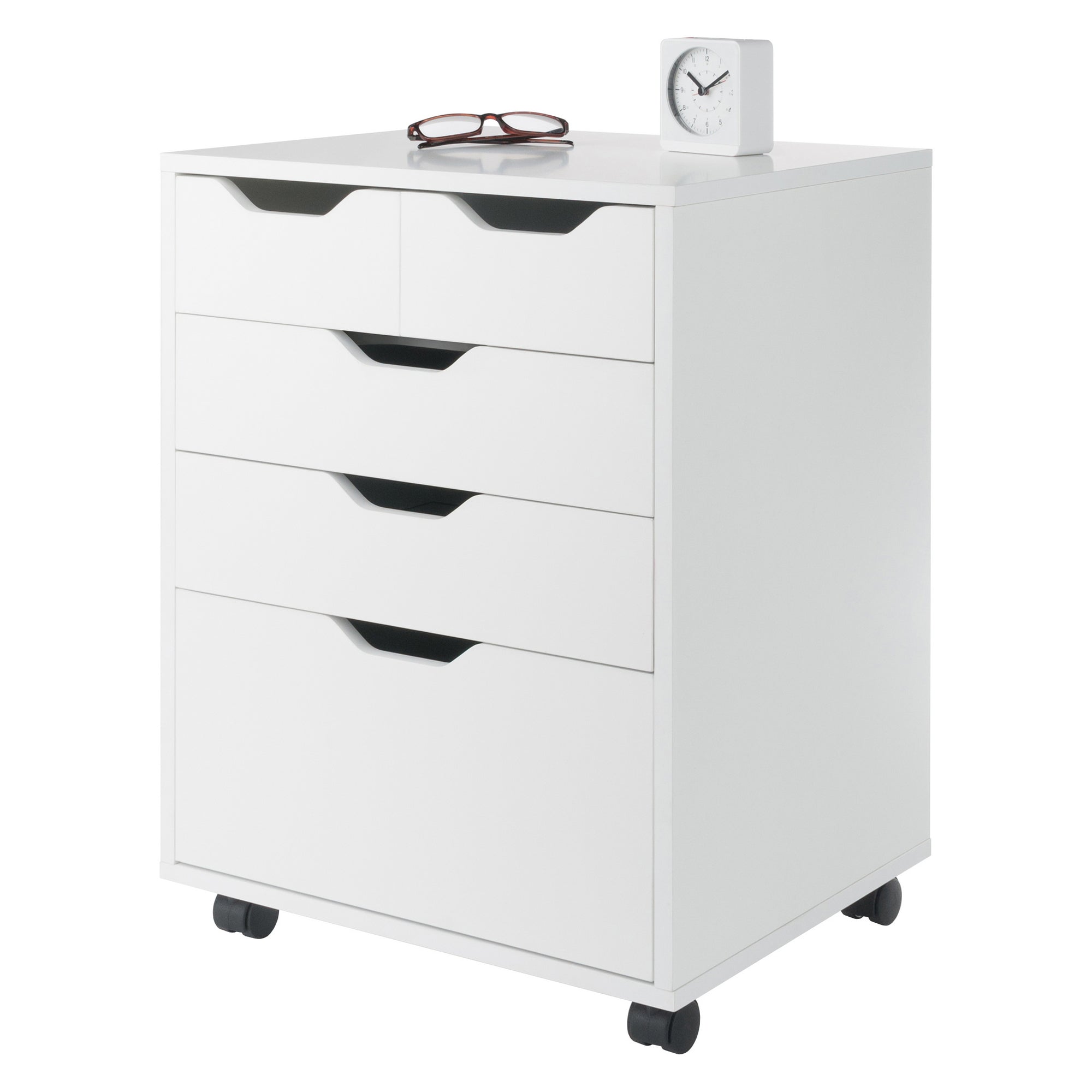 Halifax Bins & Drawers Storage Mobile Cabinet, White