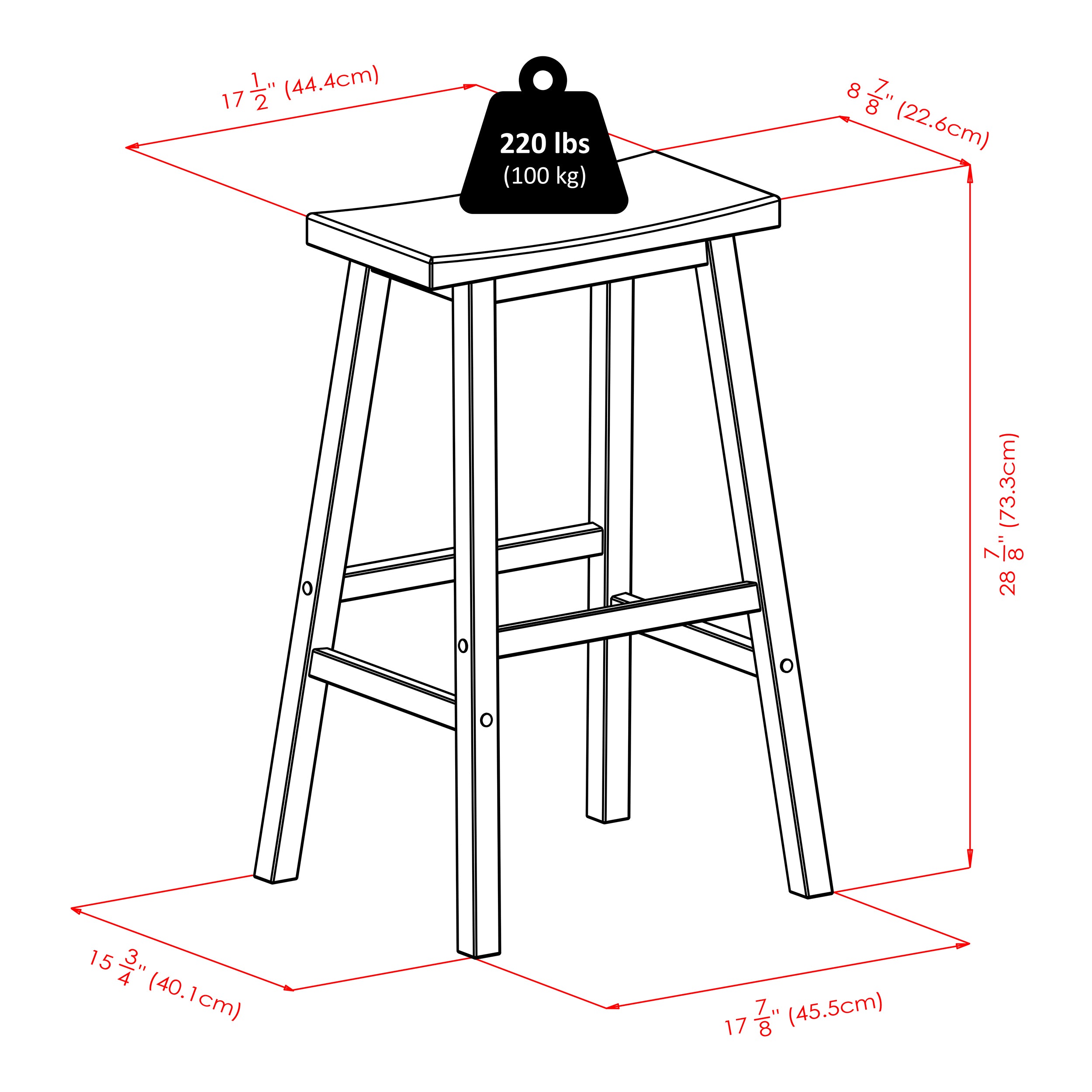Satori Saddle Seat Bar Stool, Rustic Green and Walnut