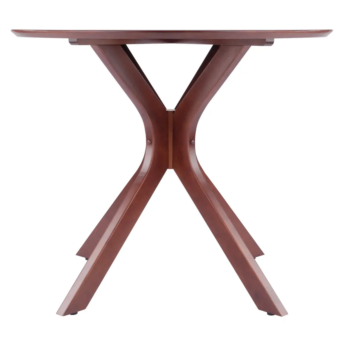 Lexa Dining Table with Splayed Legs, Walnut Finish
