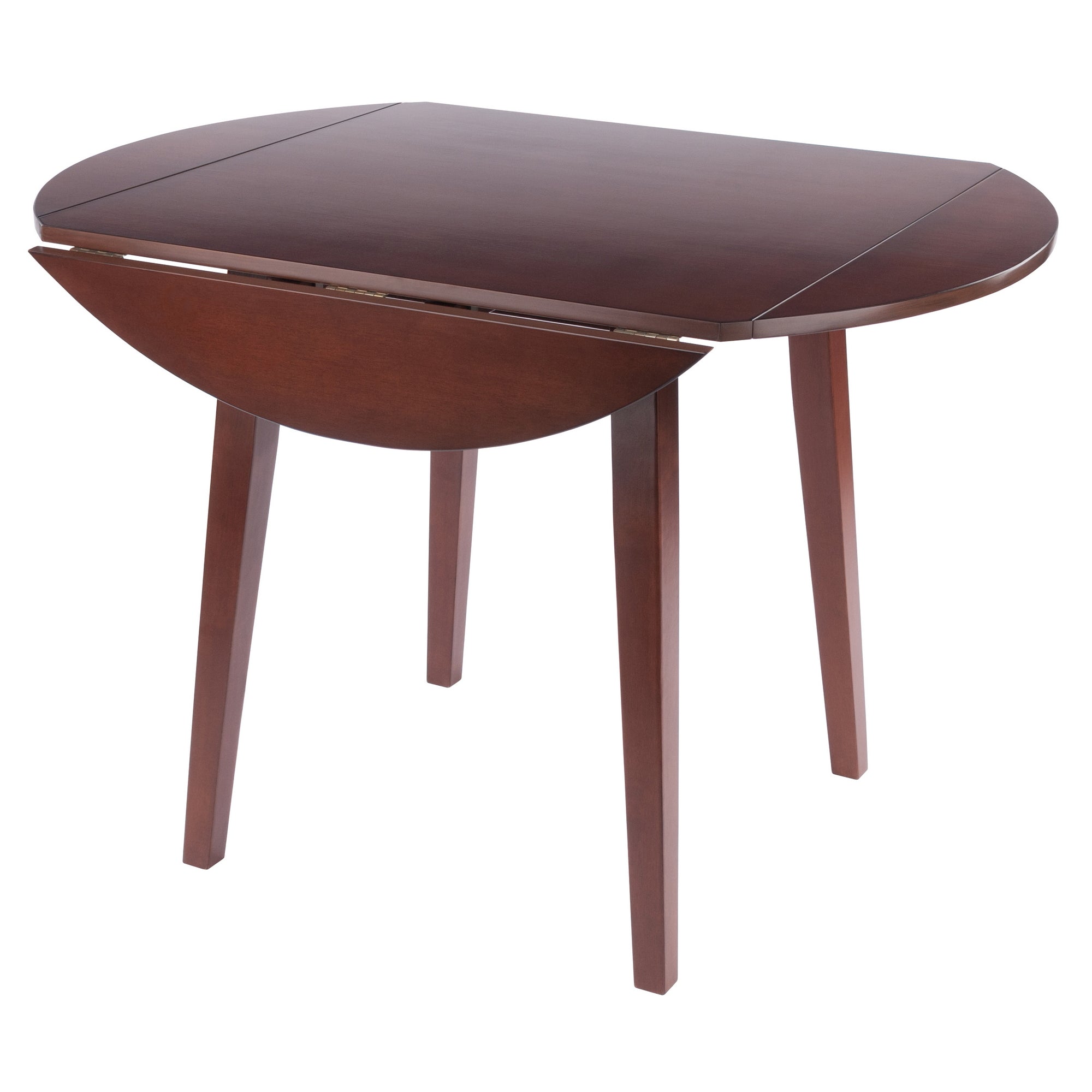 Dawson Round Dining Table, Quad Drop Leaf, Walnut