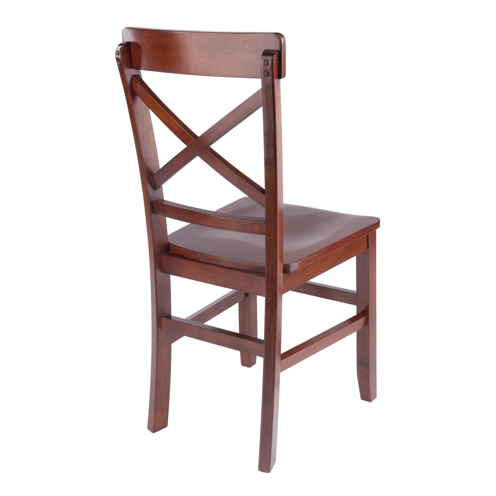 Xenia 2-Pc Set X-Back Chairs, Walnut