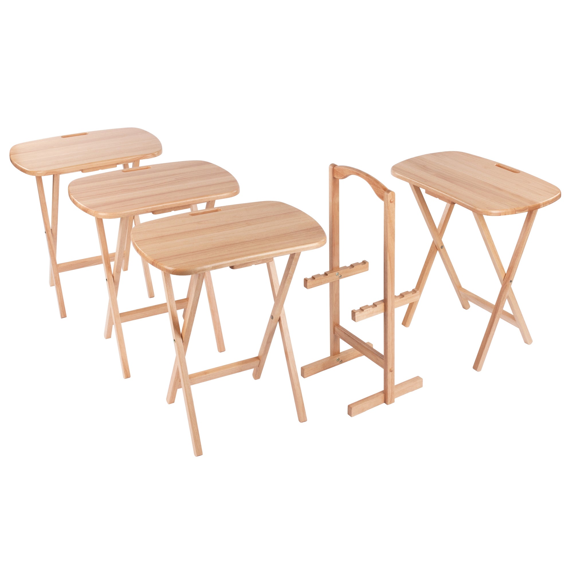 Lucca 5-pc Snack Table Set, Natural