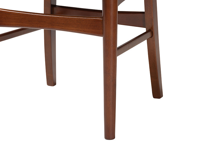 Netherlands Mid-century Modern Scandinavian Style Dark Walnut Bent Wood Dining Side Chair (Set of 2)