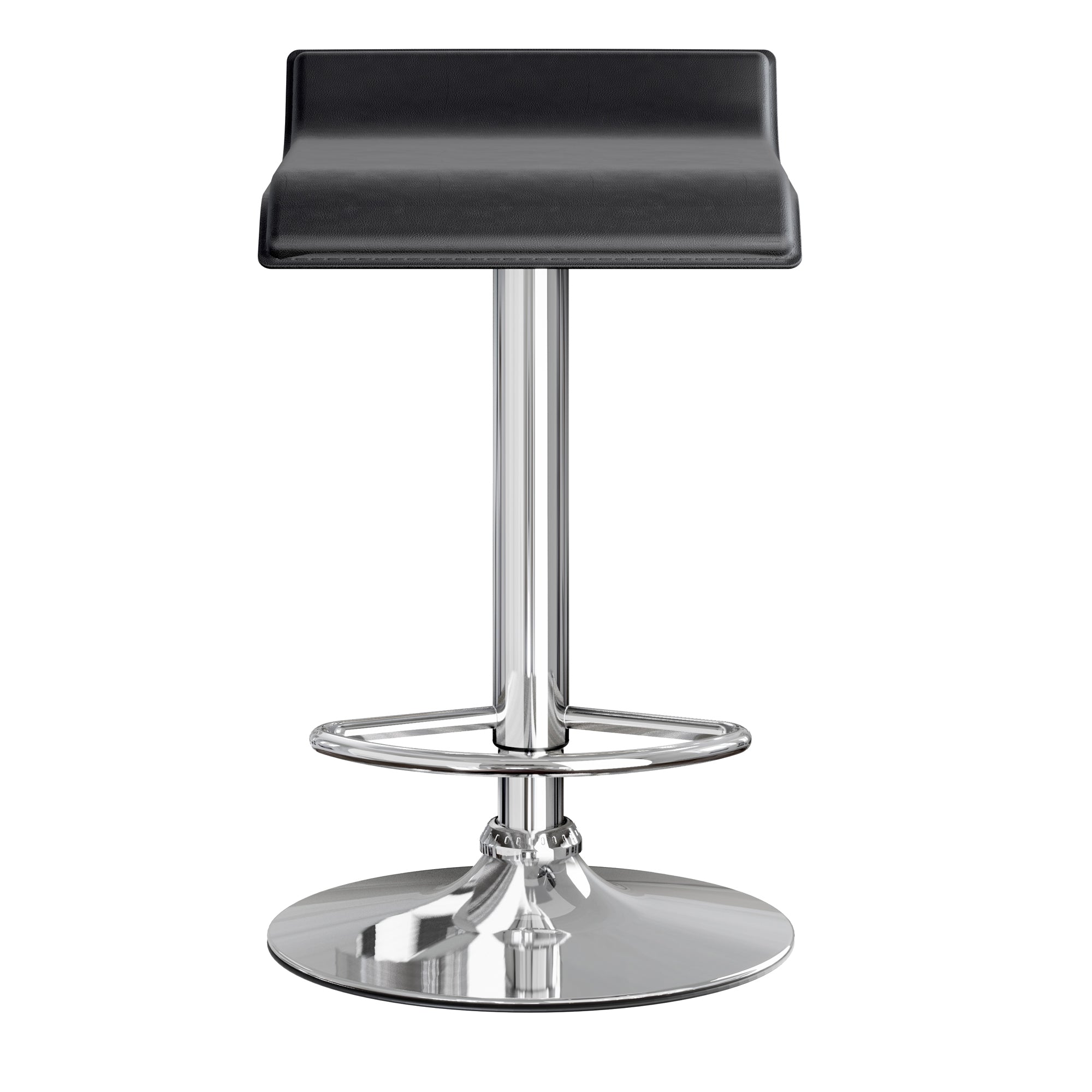 Spectrum 2-Pc Adjustable Swivel Stool Set, Black and Chrome