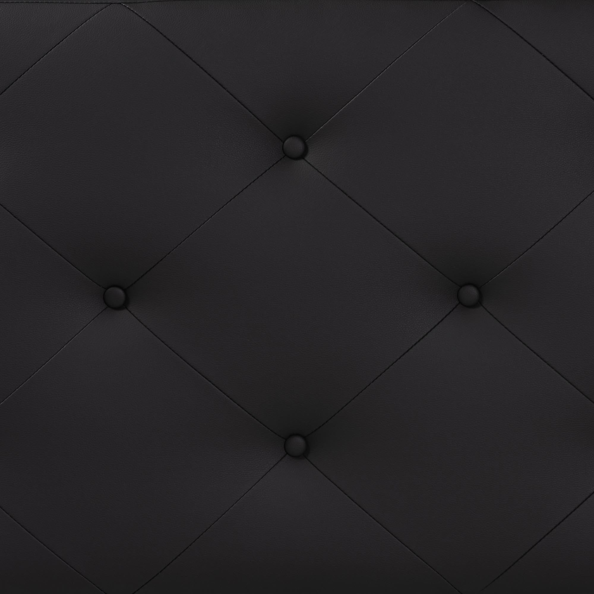 Baltimore Modern and Contemporary Black Faux Leather Upholstered Twin Size Headboard
