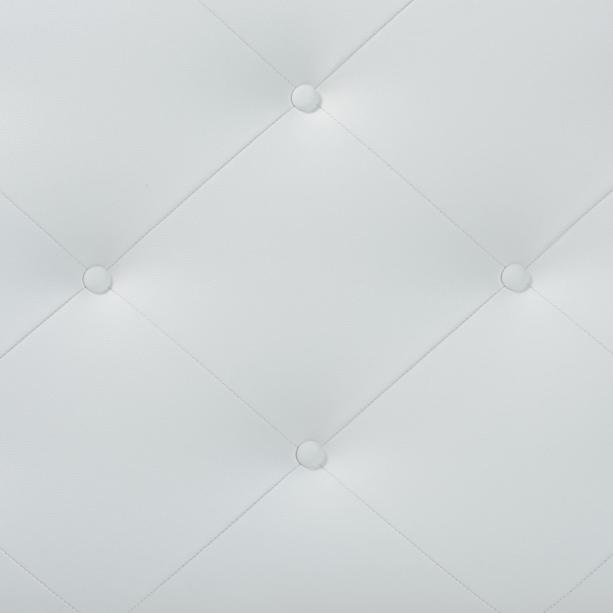 Baltimore Modern and Contemporary White Faux Leather Upholstered Twin Size Headboard