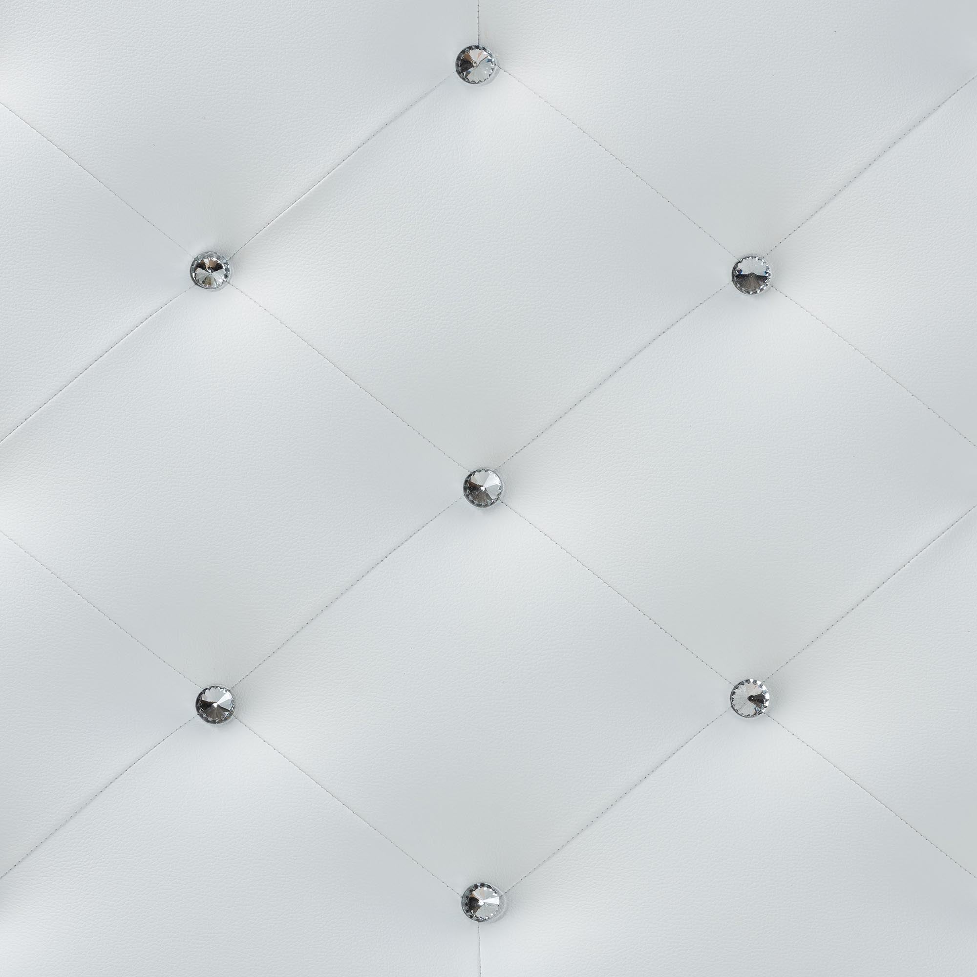 Viviana Modern and Contemporary White Faux Leather Upholstered Button-Tufted Twin Size Headboard
