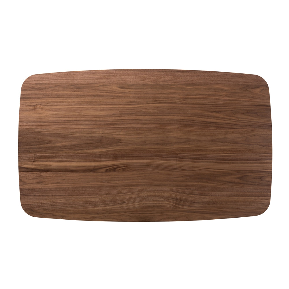 Monte Mid-Century Modern Walnut Wood Rectangular 5-Piece Dining Set