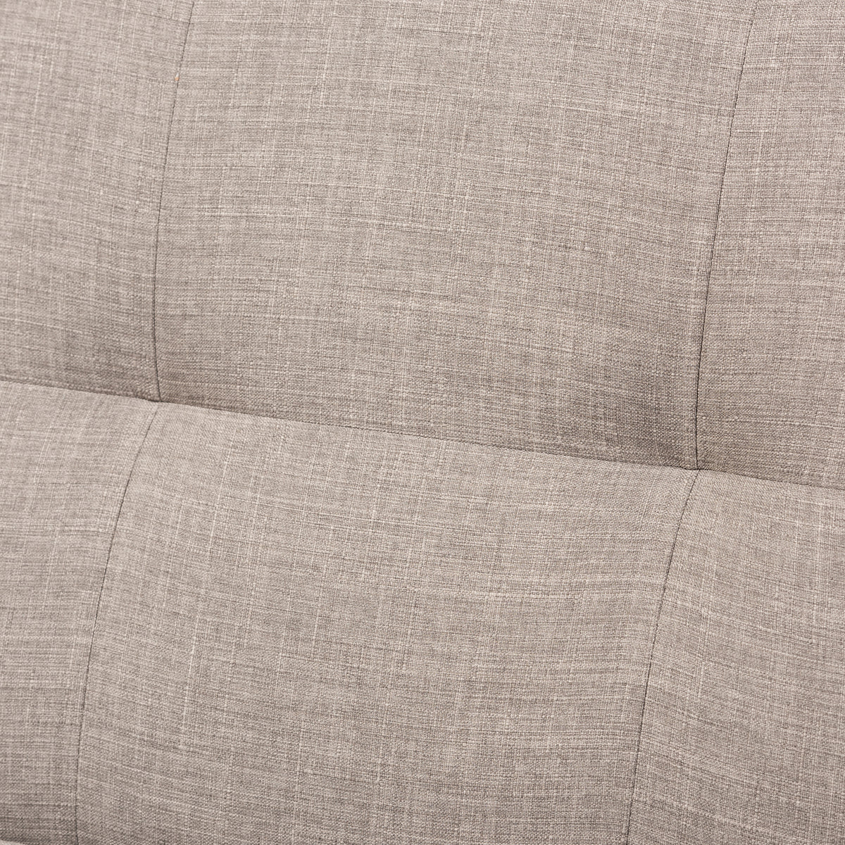 Bianca Mid-Century Modern Walnut Wood Light Grey Fabric Tufted Livingroom Sofa Set