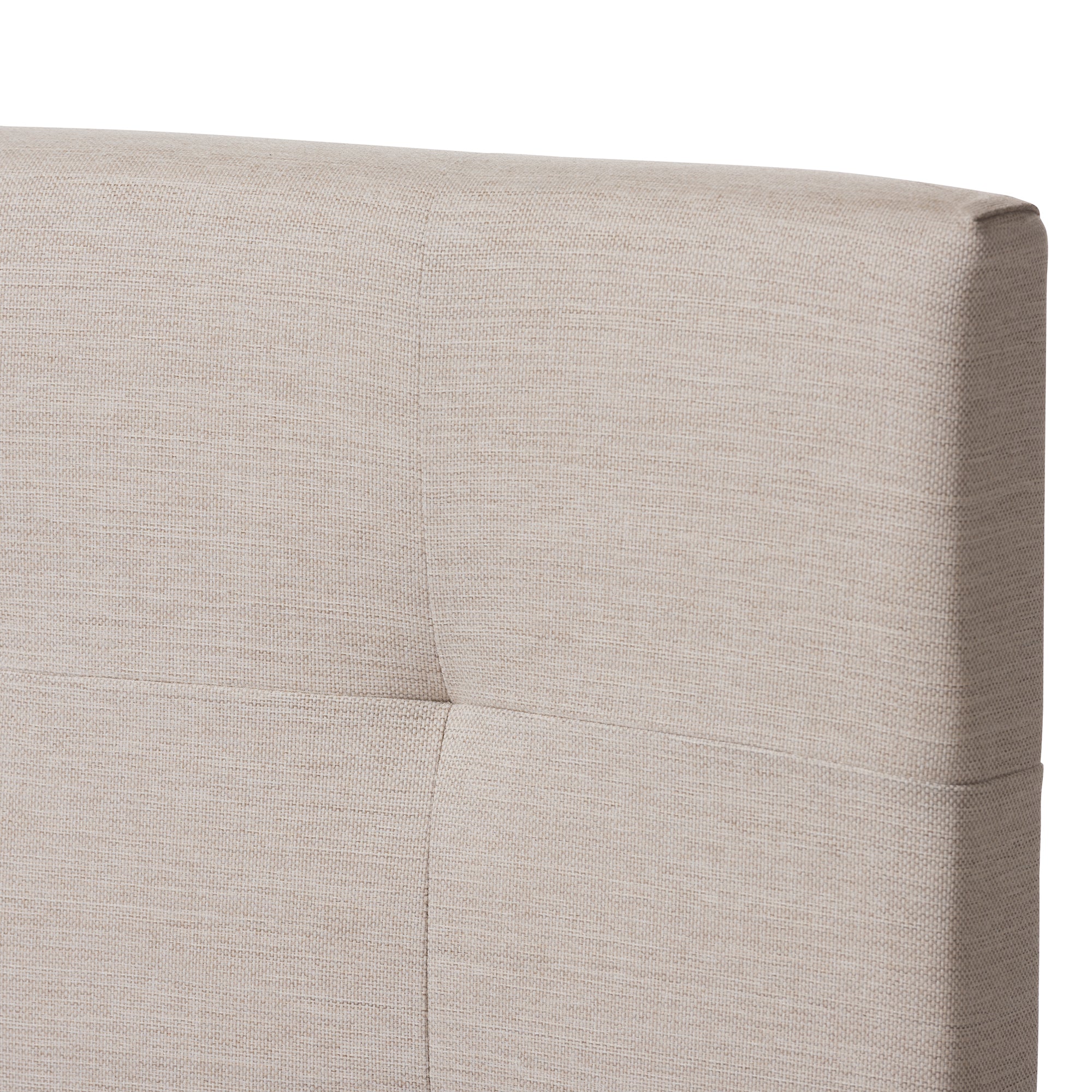 Brookfield Modern and Contemporary Beige Fabric Twin Size Bed