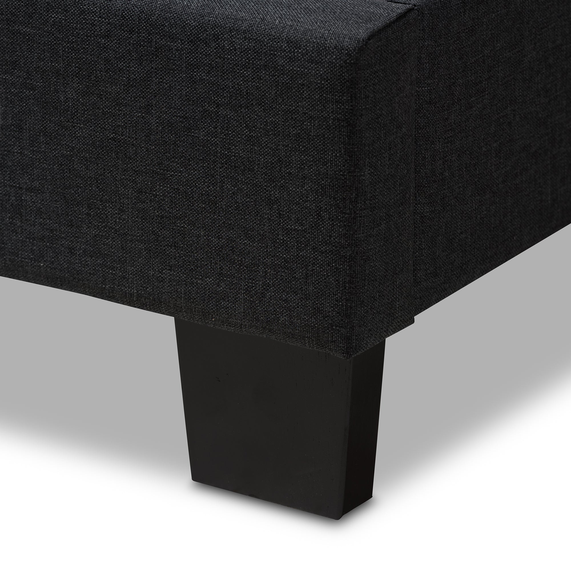 Brookfield Charcoal Grey Fabric Twin Size Bed
