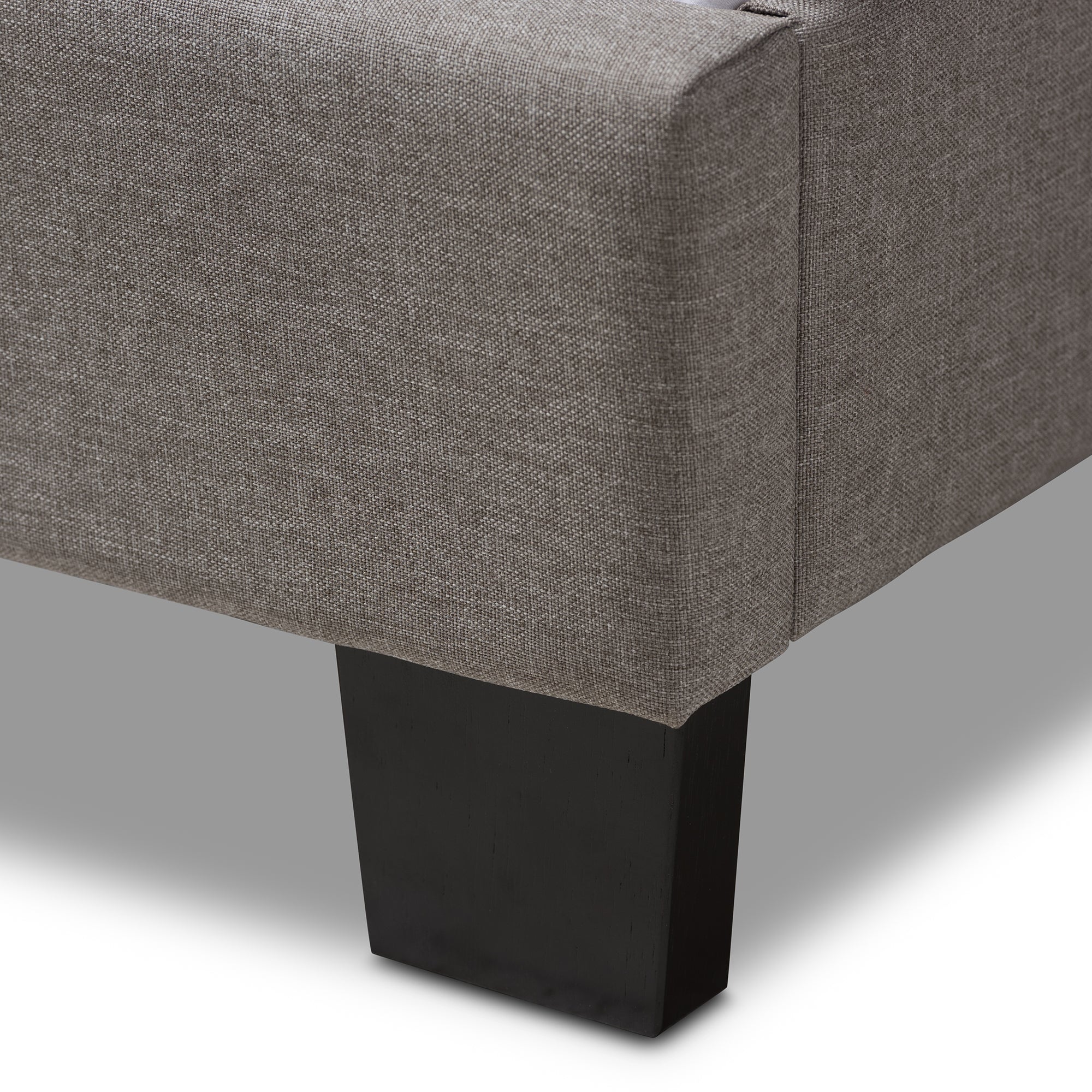 Brookfield Modern and Contemporary Light Grey Fabric Twin Size Bed