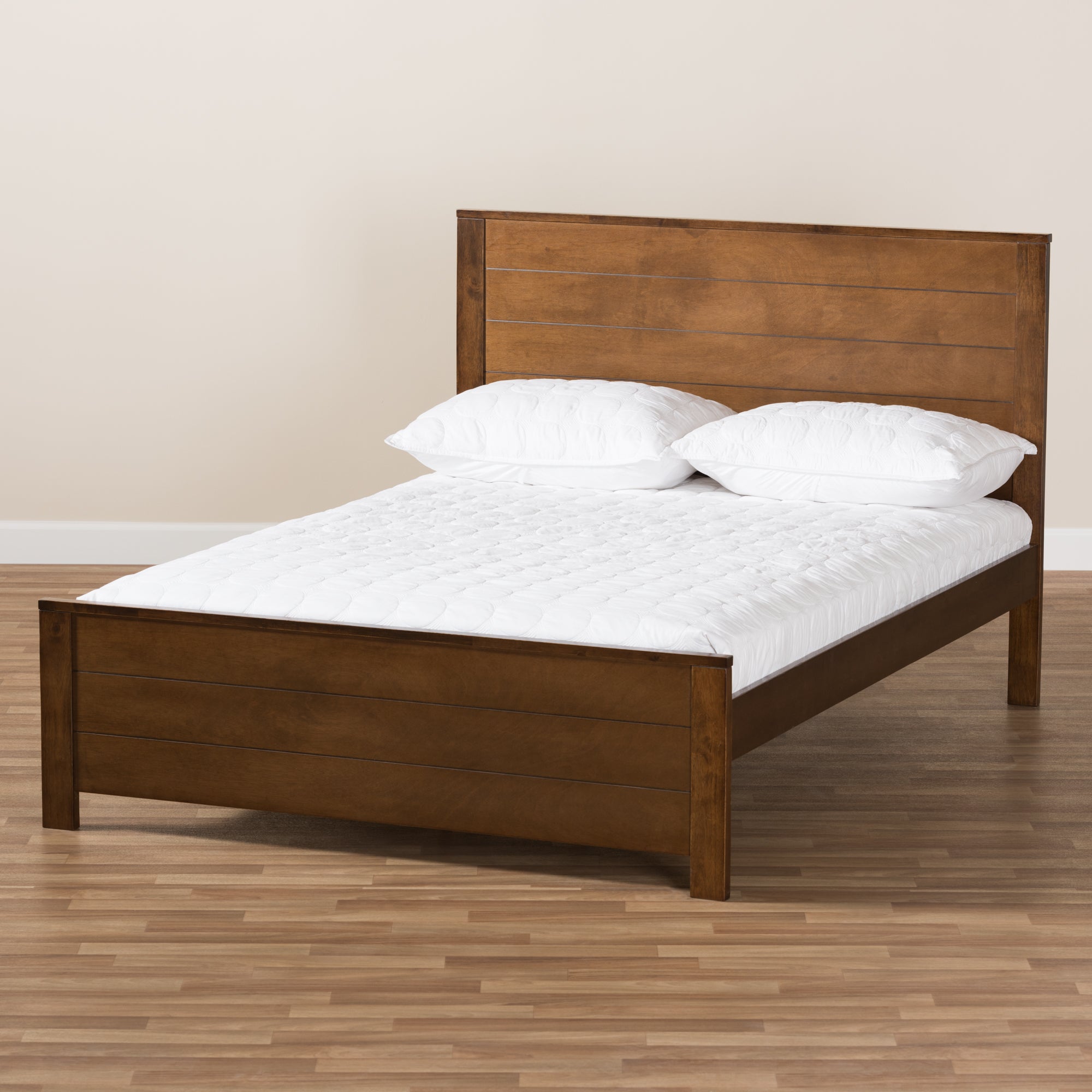 Catalina Modern Classic Mission Style Brown-Finished Wood Full Platform Bed
