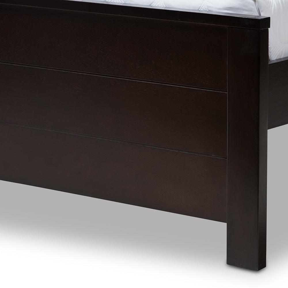 Catalina Classic Mission Style Dark Brown-Finished Wood Full Platform Bed