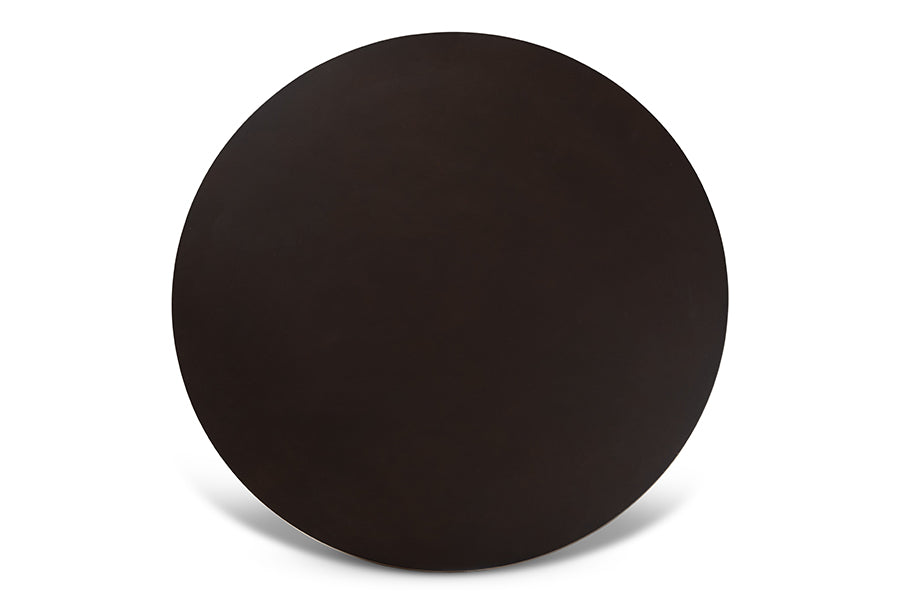 Vida Modern and Contemporary Dark Brown Faux Leather Upholstered and Dark Brown Finished Wood 5-Piece Dining Set