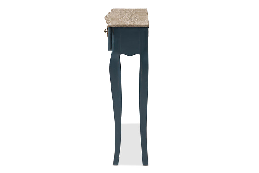 Mazarine Classic and Provincial Blue Spruce Finished Console Table