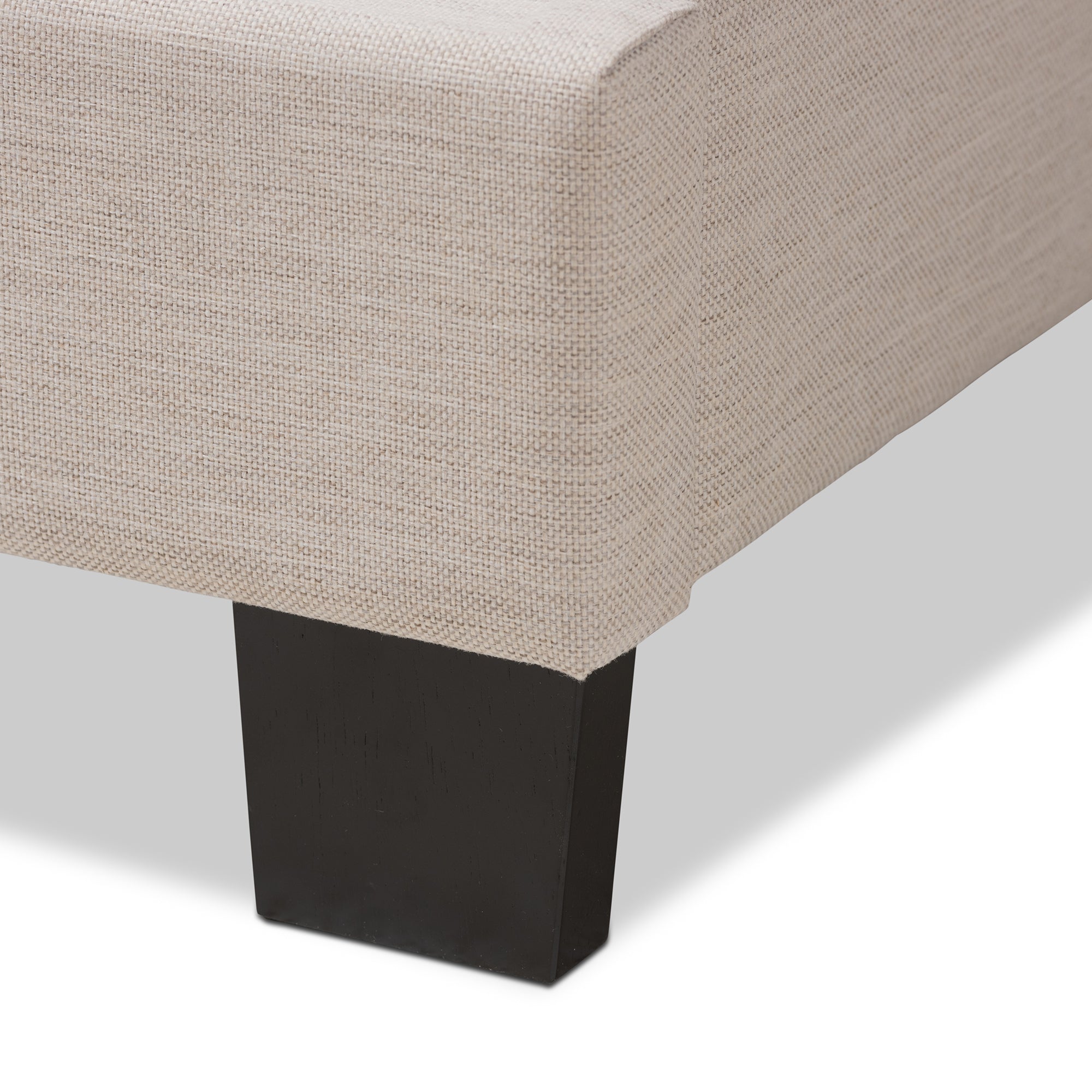Odette Modern And Contemporary Light Beige Fabric Upholstered Full Size Bed