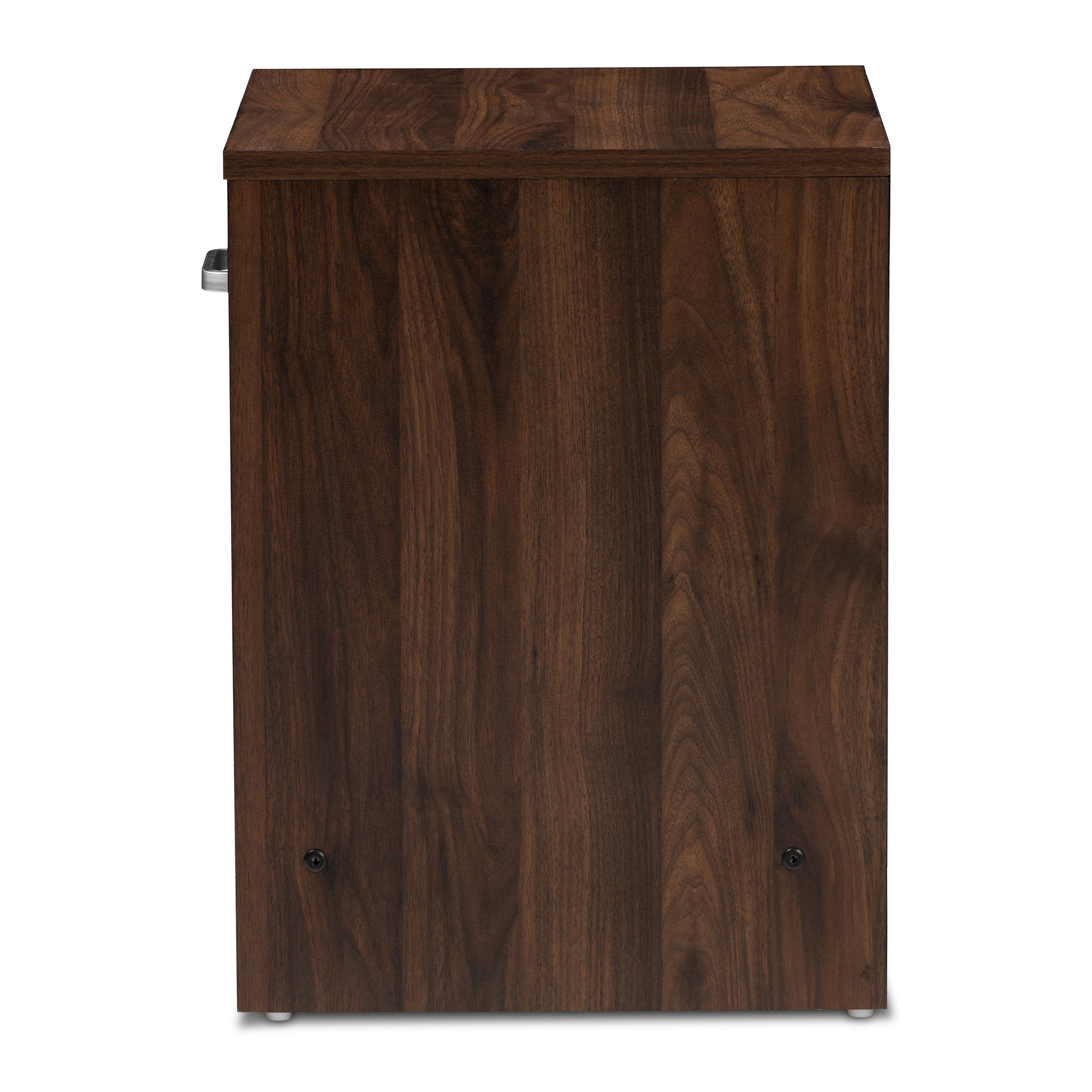 Hansel Modern and Contemporary 1-Drawer Dark Brown and Dark Grey Finished Nightstand