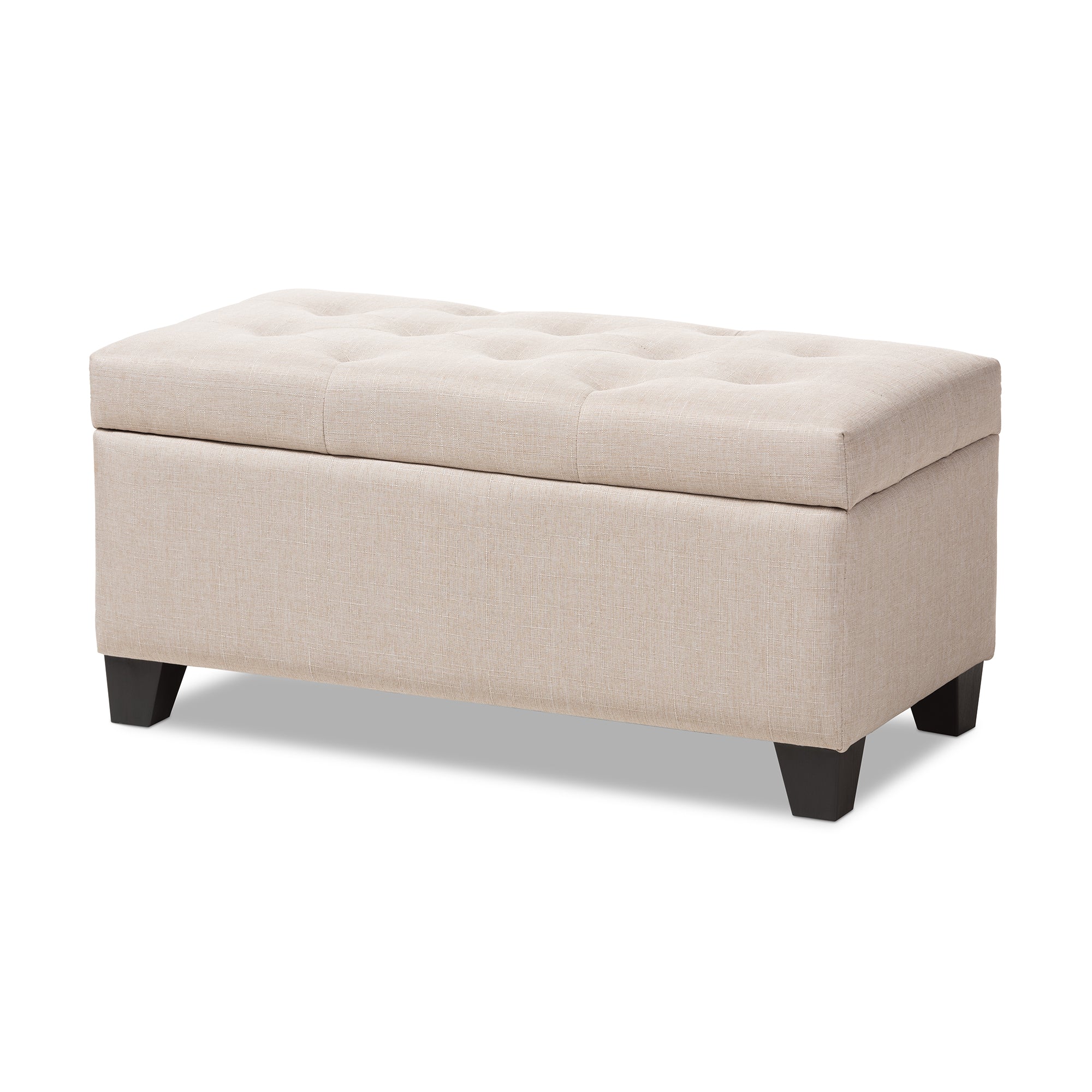 Michaela Modern and Contemporary Fabric Upholstered Storage Ottoman