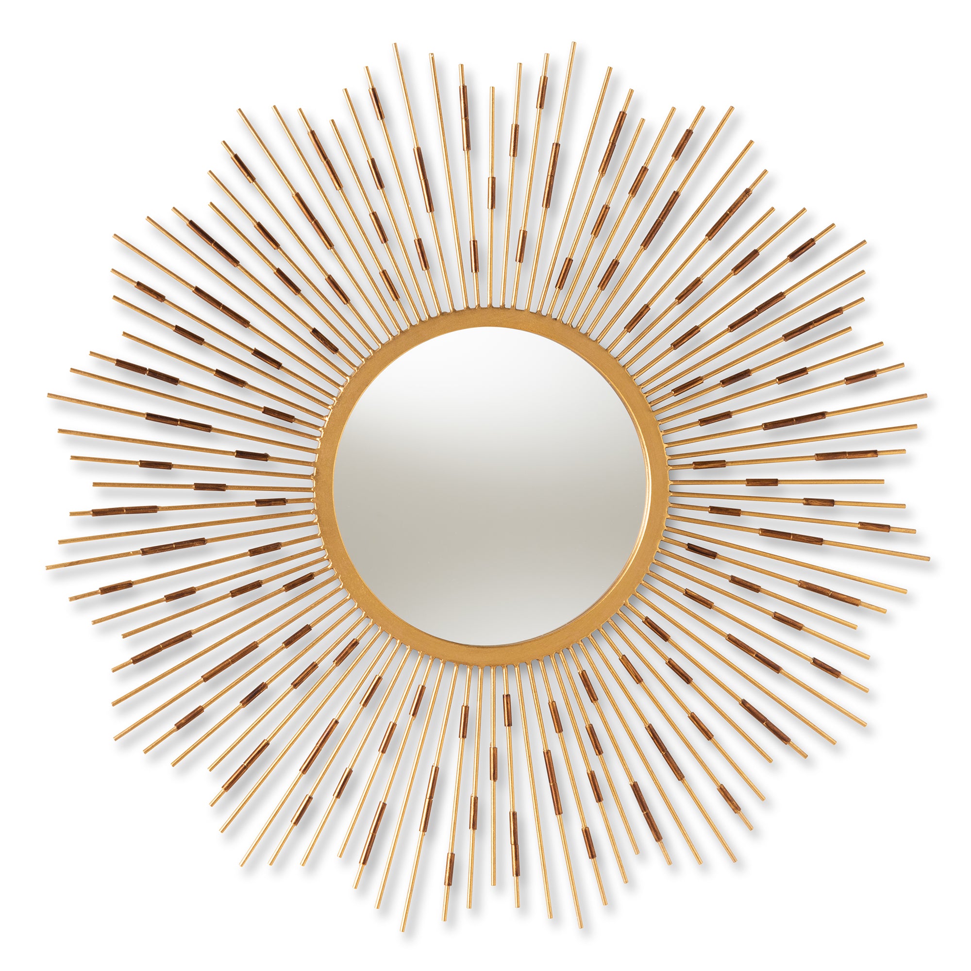 Apollonia Modern and Contemporary Gold Finished Sunburst Accent Wall Mirror