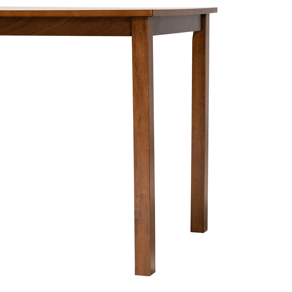 Eveline Modern Walnut Brown Finished Wood 43-Inch Dining Table