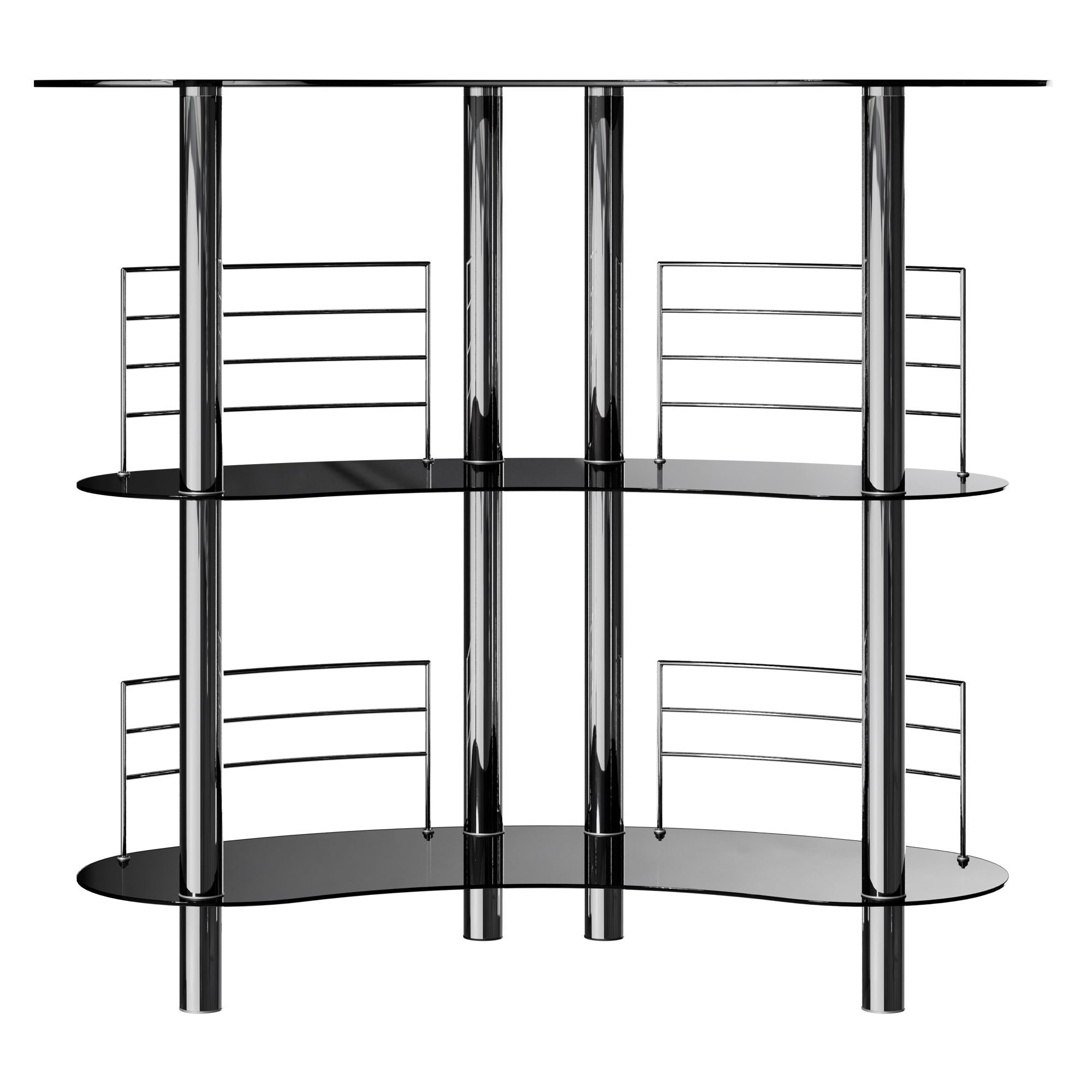 Martini Entertainment Bar, Black and Chrome