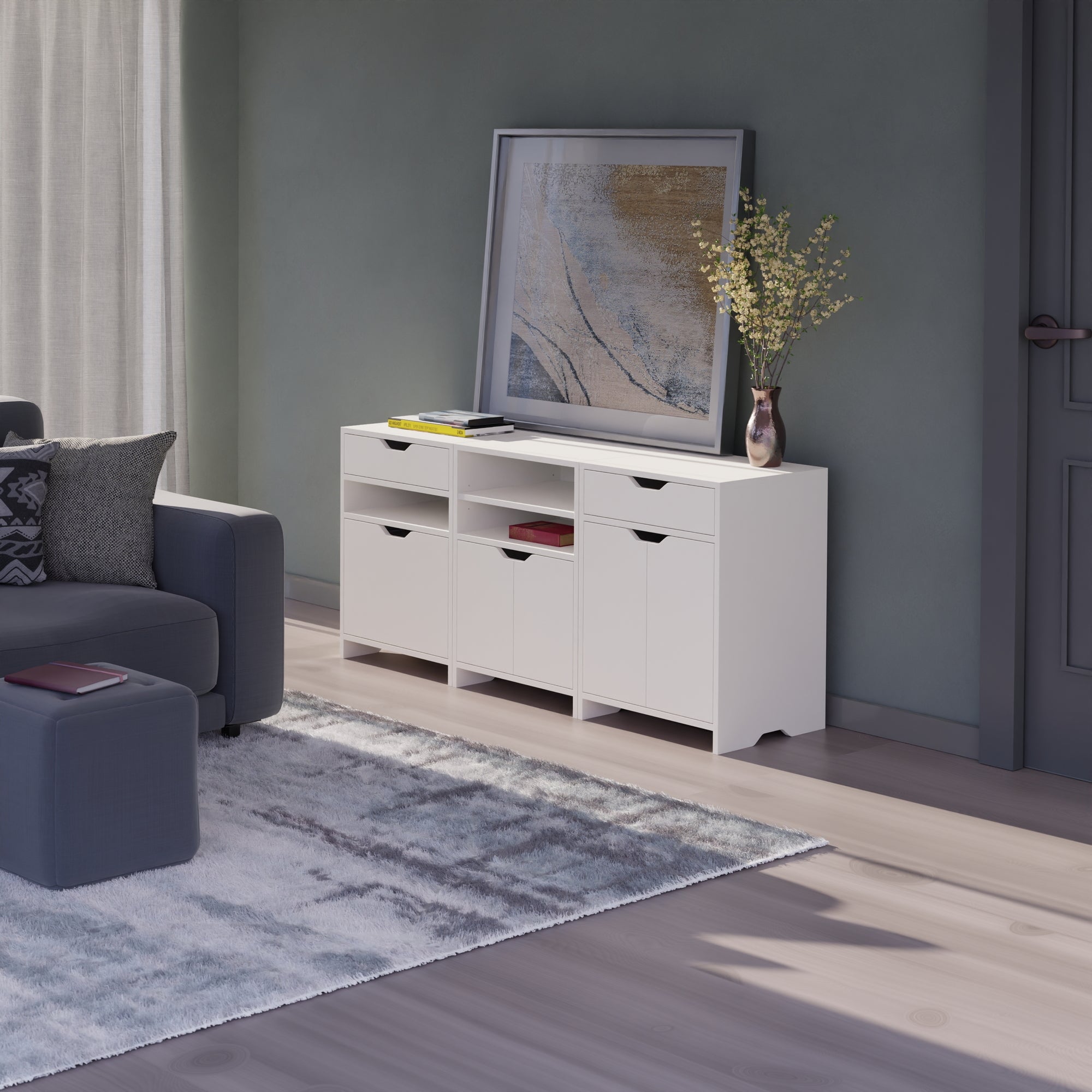 Nova 3-Pc Storage Cabinet Set, White