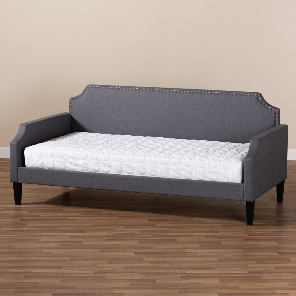 Walden Grey Fabric Upholstered Twin Size Sofa Daybed