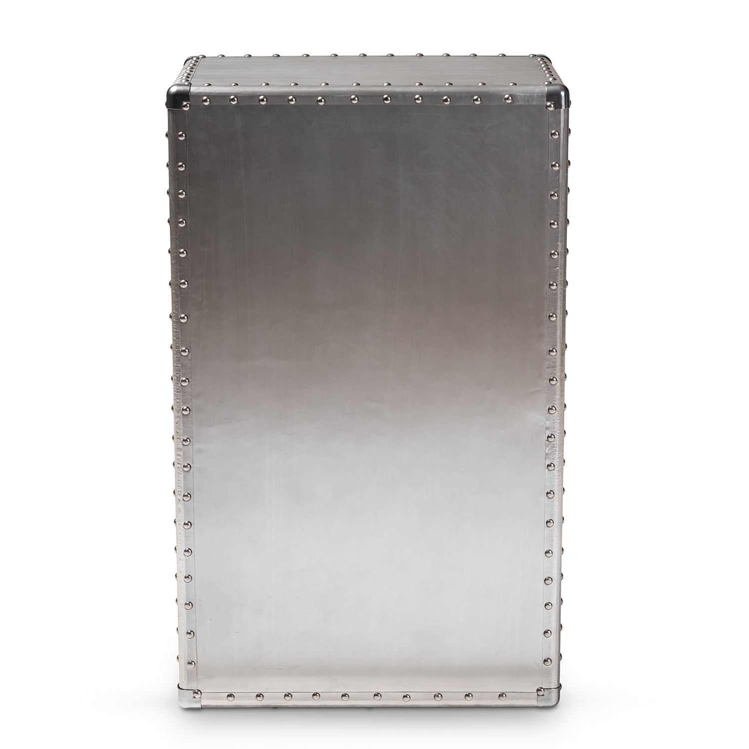 Davet French Industrial Silver Metal 5-Drawer Accent Storage Cabinet